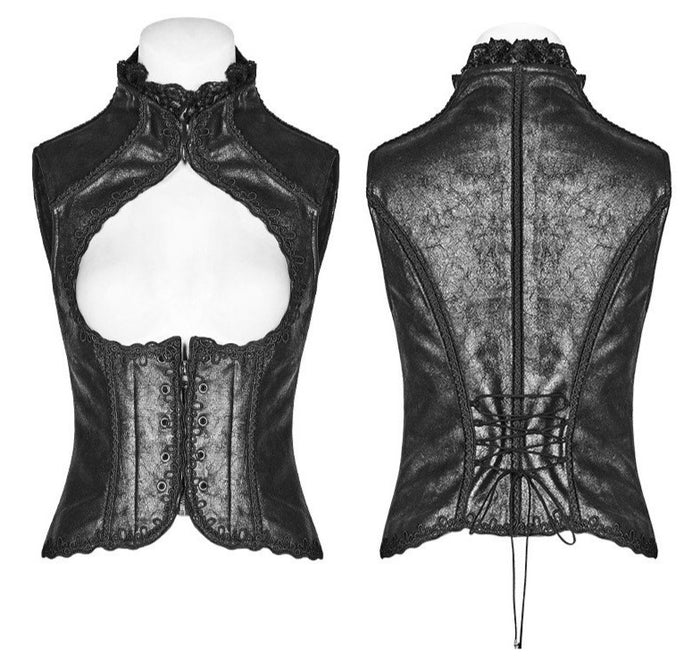 front and back of vest on display