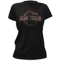 black band shirt with pink floyd logo, prism graphic and words "the dark side of the moon"