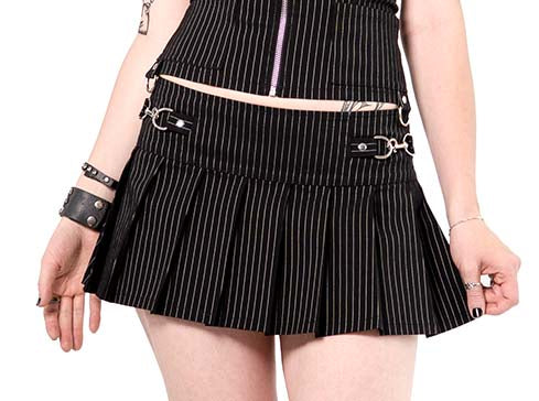 model showing front of skirt on white background