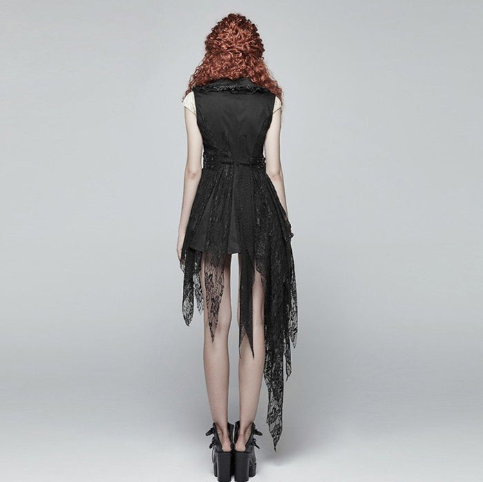 model showing back of vest