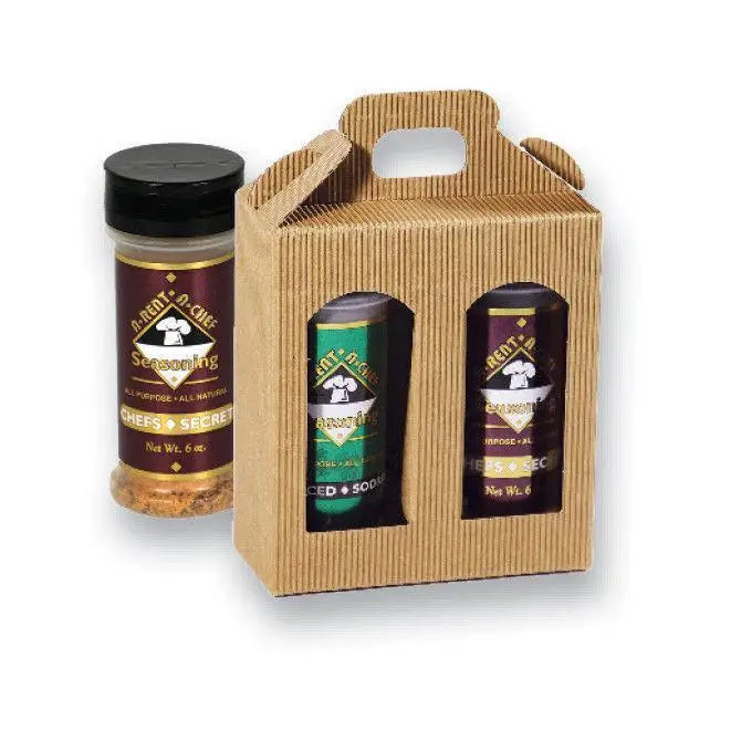 Portavasetti Italian Windowed 2 Jar Carriers - 5-1/8 x 2-3/8 x 5-7/8"  100/ctn - Mac Paper Supply