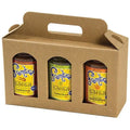 Portavasetti Italian Windowed 3 Jar Carriers -  9-13/16 x 3-1/8 x 5-7/8"  100/ctn - Mac Paper Supply