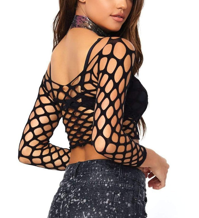 model showing back of shirt