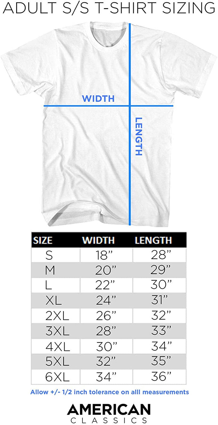 adult unisex shirt size chart
