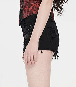 model showing side of shorts