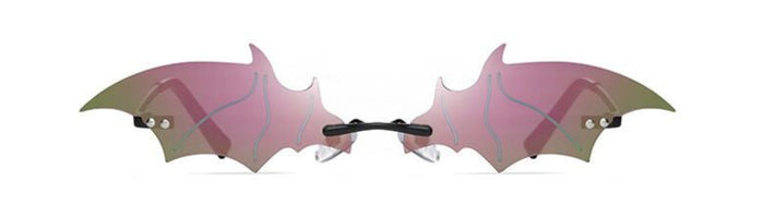 front of glasses on display