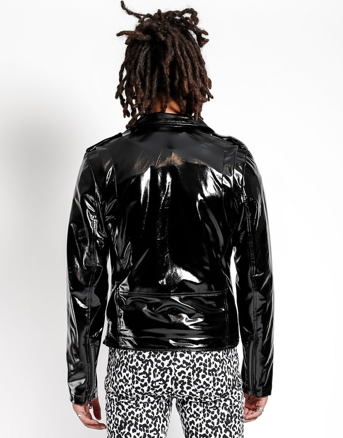 model showing back of jacket