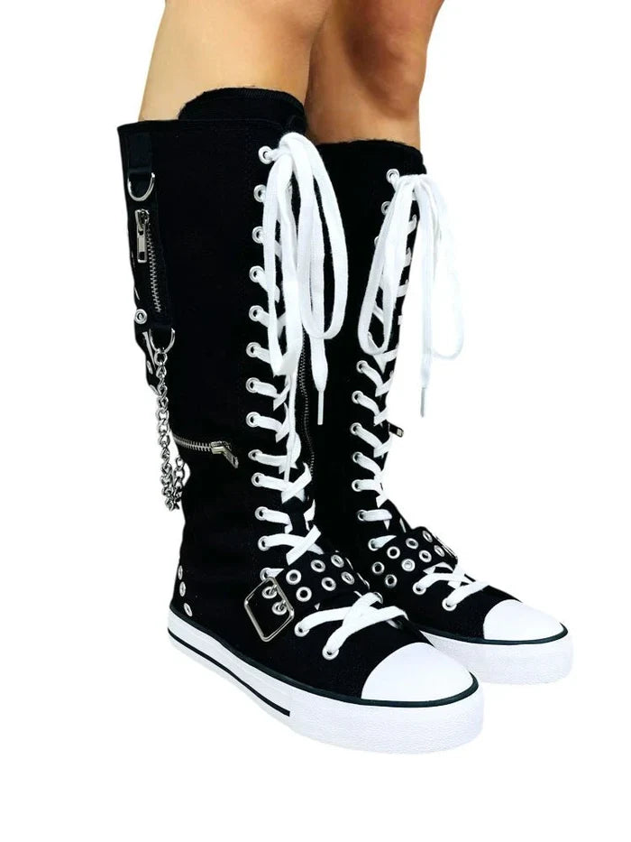 model showing front of shoes
