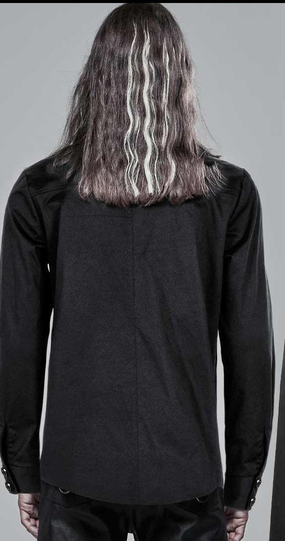 model showing back of shirt