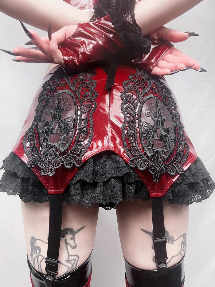 model showing back of skirt