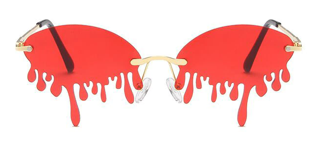 front of sunglasses