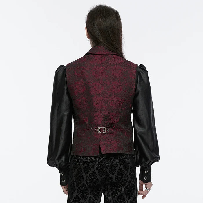 model showing back of vest