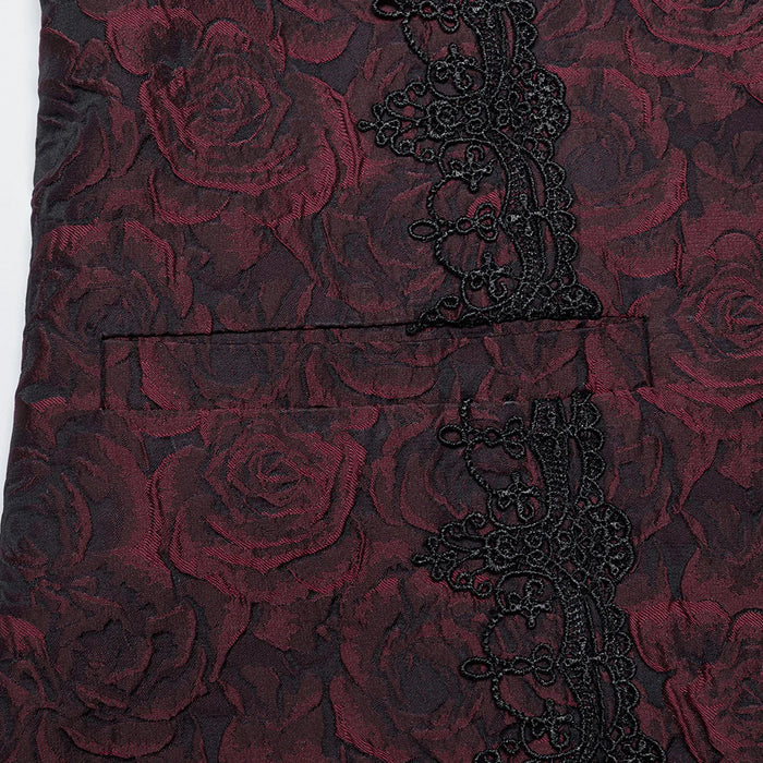 close up details on vest