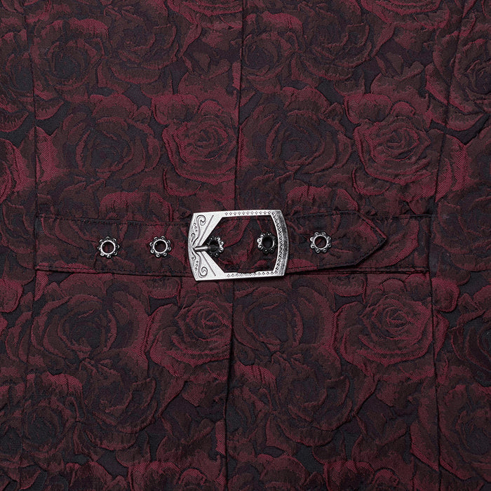close up details on vest