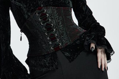 model showing front of corset
