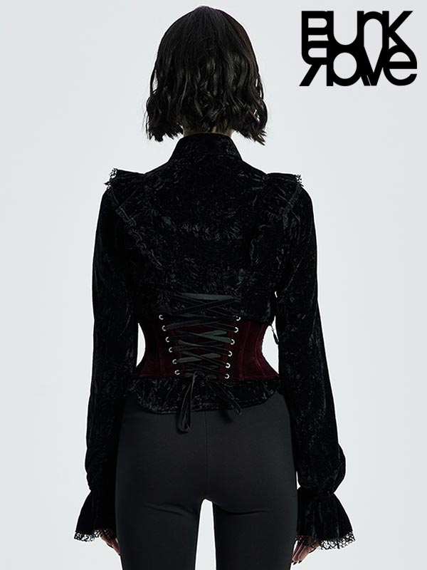 model showing back of corset