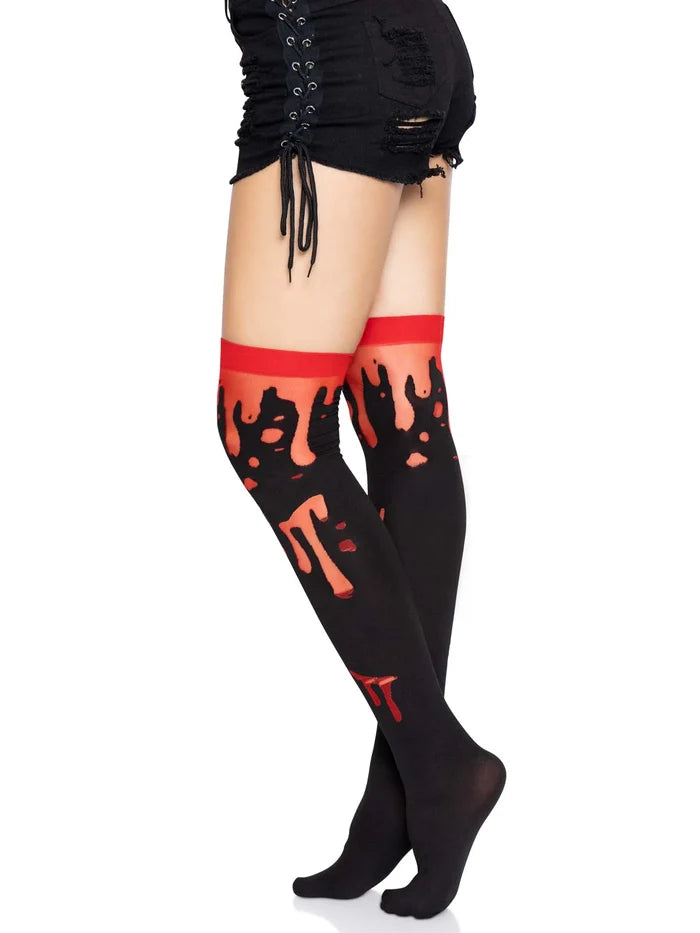model showing side of tights