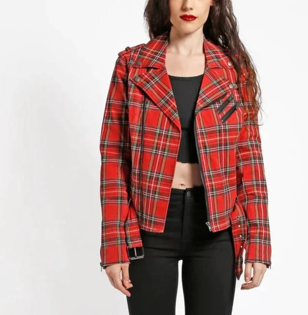 model showing front of jacket, unzipped