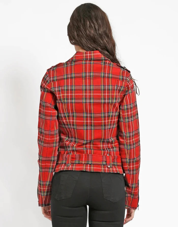 model showing back of jacket