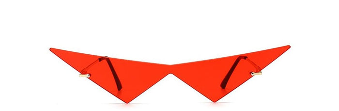 front of glasses on display