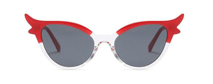 front of glasses on display