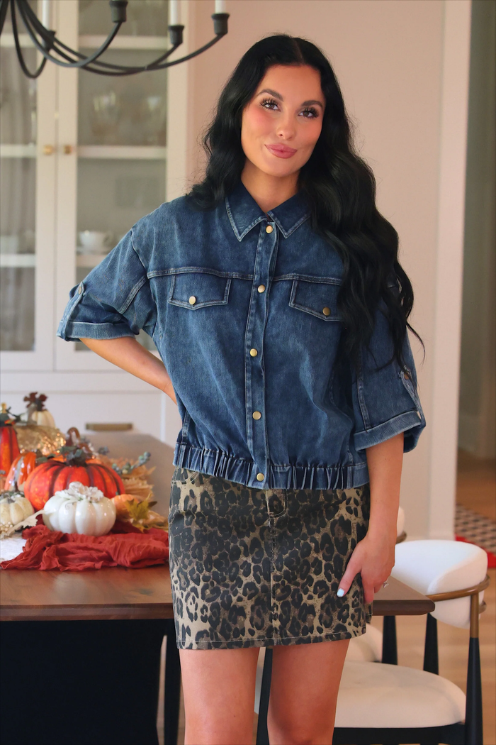 Refined Denim Bomber Jacket - Jess Lea
