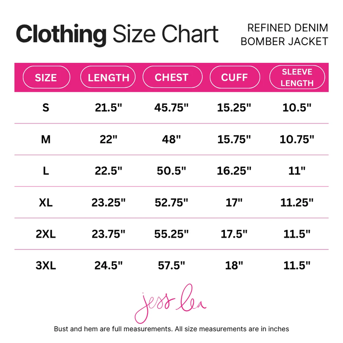 Refined Denim Bomber Jacket - Jess Lea