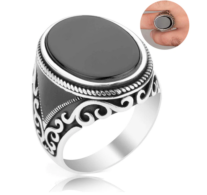 model wearing ring