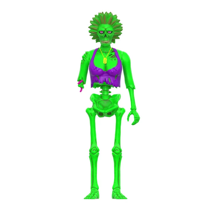 front of figure on display in box