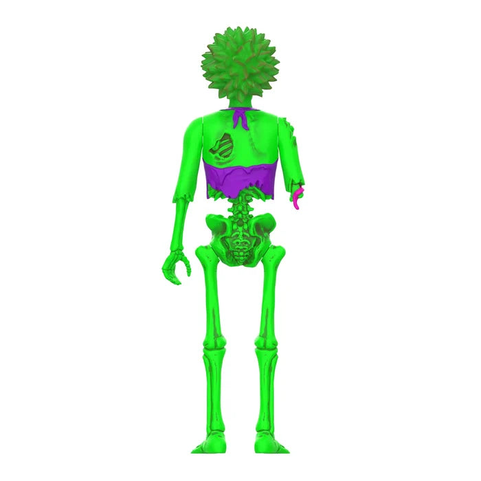 back of figure on display in box