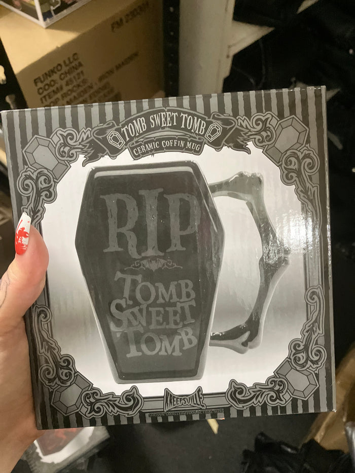 front of box on display