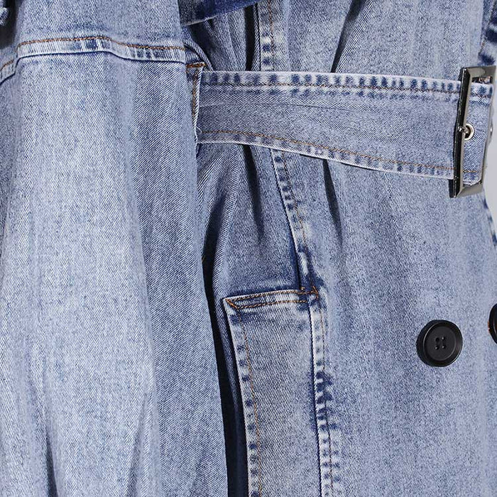 Ruffled Denim Jacket for Women – Women’s Fitted Waist Coat with Flounce Design