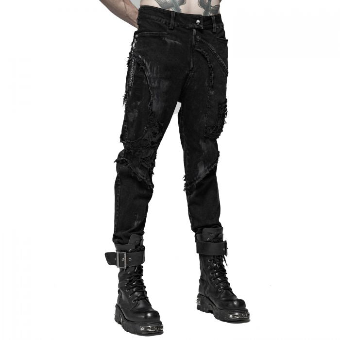 model showing side of pants