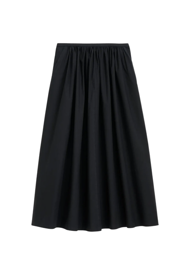 Alex Mill Sarah Skirt in black cotton poplin