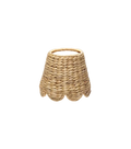Scalloped Seagrass Lampshade for Cordless Lamp