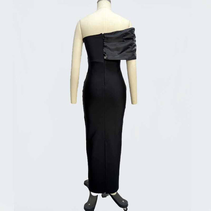 Sexy One Shoulder Bodycon Dress with Beads – Formal Evening Wear