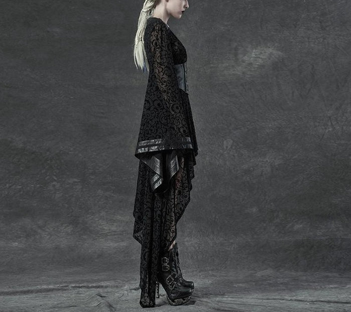 model showing side of dress