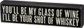 Shot Of Whiskey Box Sign