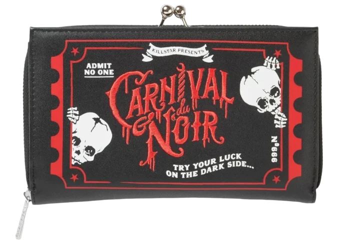 front of wallet on display