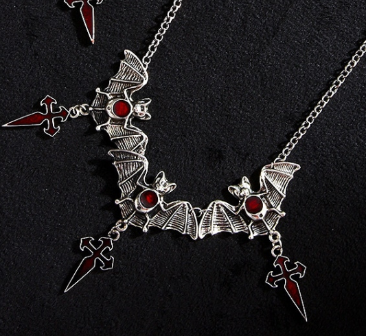 necklace on display