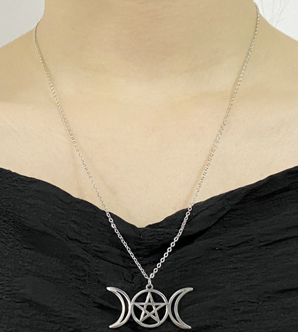 model wearing necklace