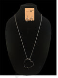 Silver Heart Necklace Set