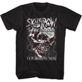 black band shirt with skid row logo and skull with chains graphic with text that reads "slave to the grind tour 1991-1992"