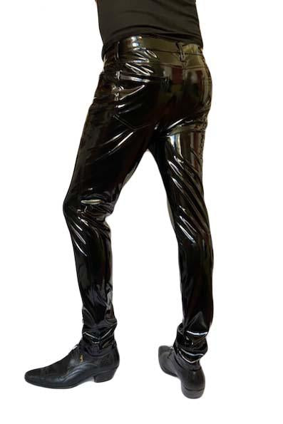 model showing back of pants