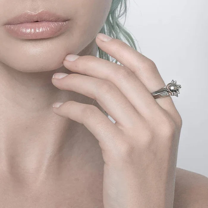 model wearing ring