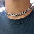 model wearing necklace