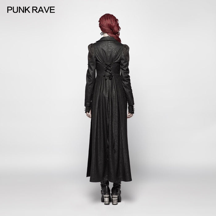 model showing back of coat