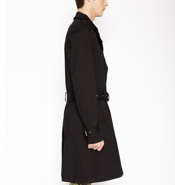 model showing side of coat