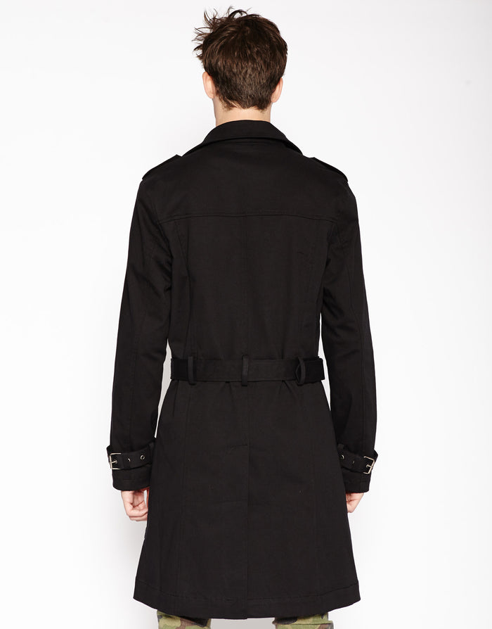 model showing back of coat