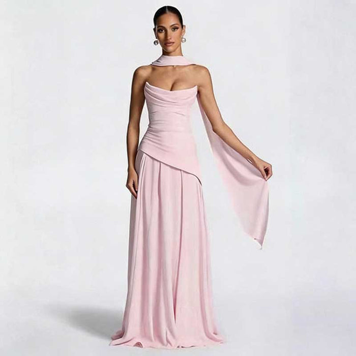 Strapless Prom Gown | Luxury Sleeveless Maxi Dress for Evening Events & Vacation